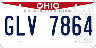 OH license plate GLV7864