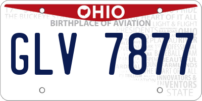OH license plate GLV7877