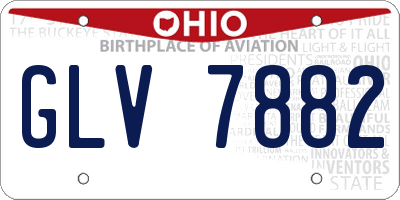 OH license plate GLV7882