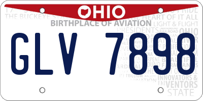 OH license plate GLV7898