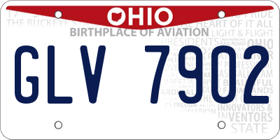 OH license plate GLV7902