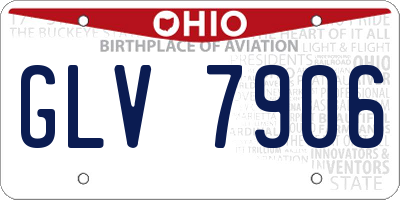OH license plate GLV7906