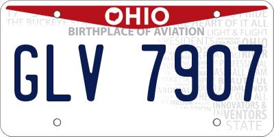 OH license plate GLV7907