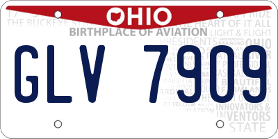 OH license plate GLV7909