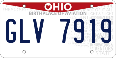 OH license plate GLV7919