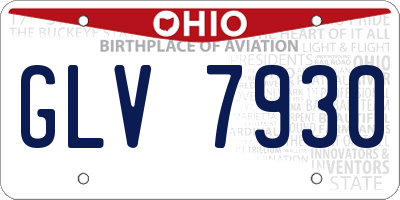 OH license plate GLV7930