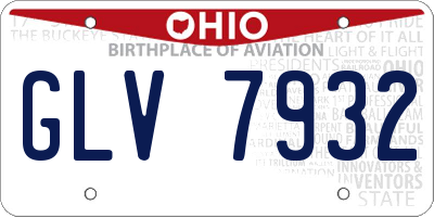 OH license plate GLV7932