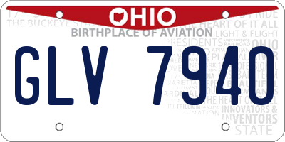OH license plate GLV7940