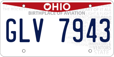 OH license plate GLV7943