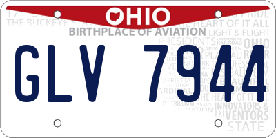 OH license plate GLV7944