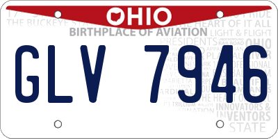 OH license plate GLV7946
