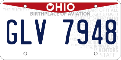 OH license plate GLV7948