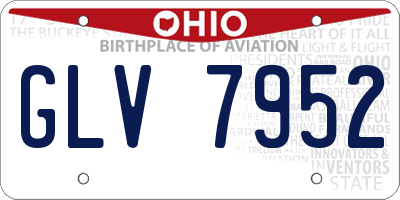 OH license plate GLV7952