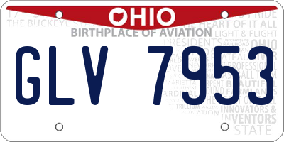 OH license plate GLV7953