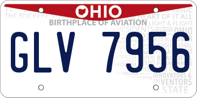 OH license plate GLV7956