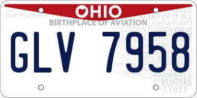OH license plate GLV7958