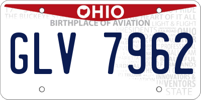 OH license plate GLV7962