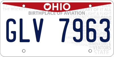 OH license plate GLV7963