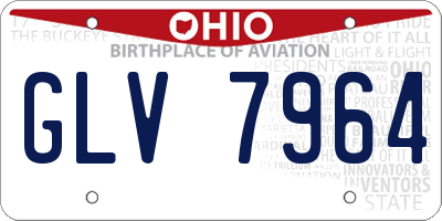 OH license plate GLV7964