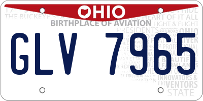 OH license plate GLV7965