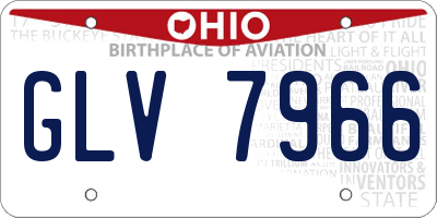 OH license plate GLV7966