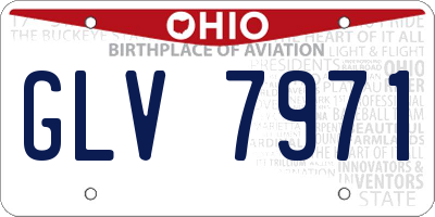 OH license plate GLV7971