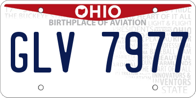 OH license plate GLV7977