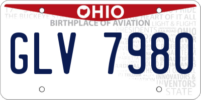 OH license plate GLV7980