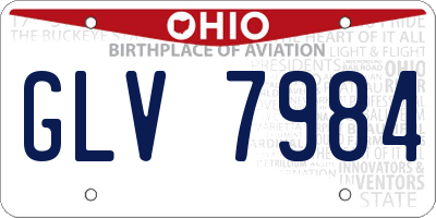 OH license plate GLV7984