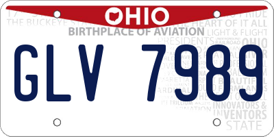 OH license plate GLV7989