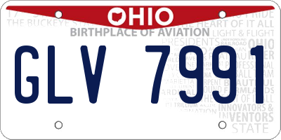 OH license plate GLV7991