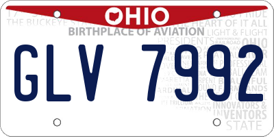 OH license plate GLV7992