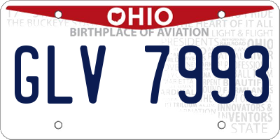 OH license plate GLV7993