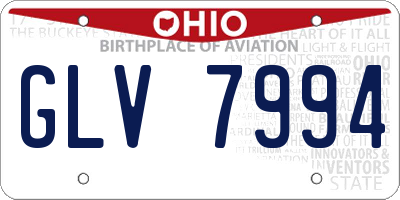 OH license plate GLV7994