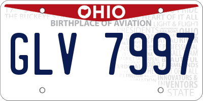 OH license plate GLV7997