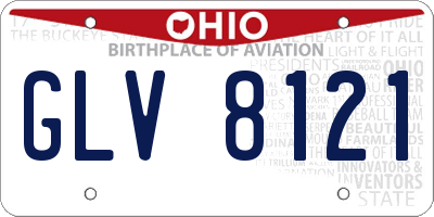 OH license plate GLV8121