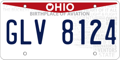 OH license plate GLV8124