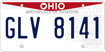 OH license plate GLV8141