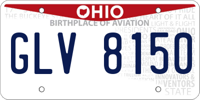 OH license plate GLV8150