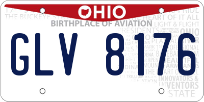 OH license plate GLV8176