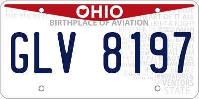 OH license plate GLV8197