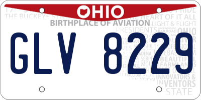 OH license plate GLV8229