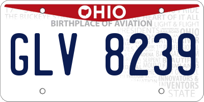OH license plate GLV8239
