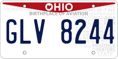 OH license plate GLV8244