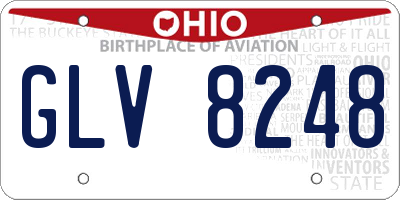 OH license plate GLV8248