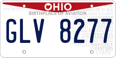 OH license plate GLV8277