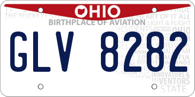 OH license plate GLV8282