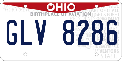 OH license plate GLV8286