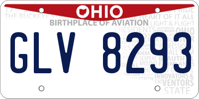 OH license plate GLV8293