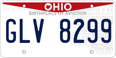 OH license plate GLV8299